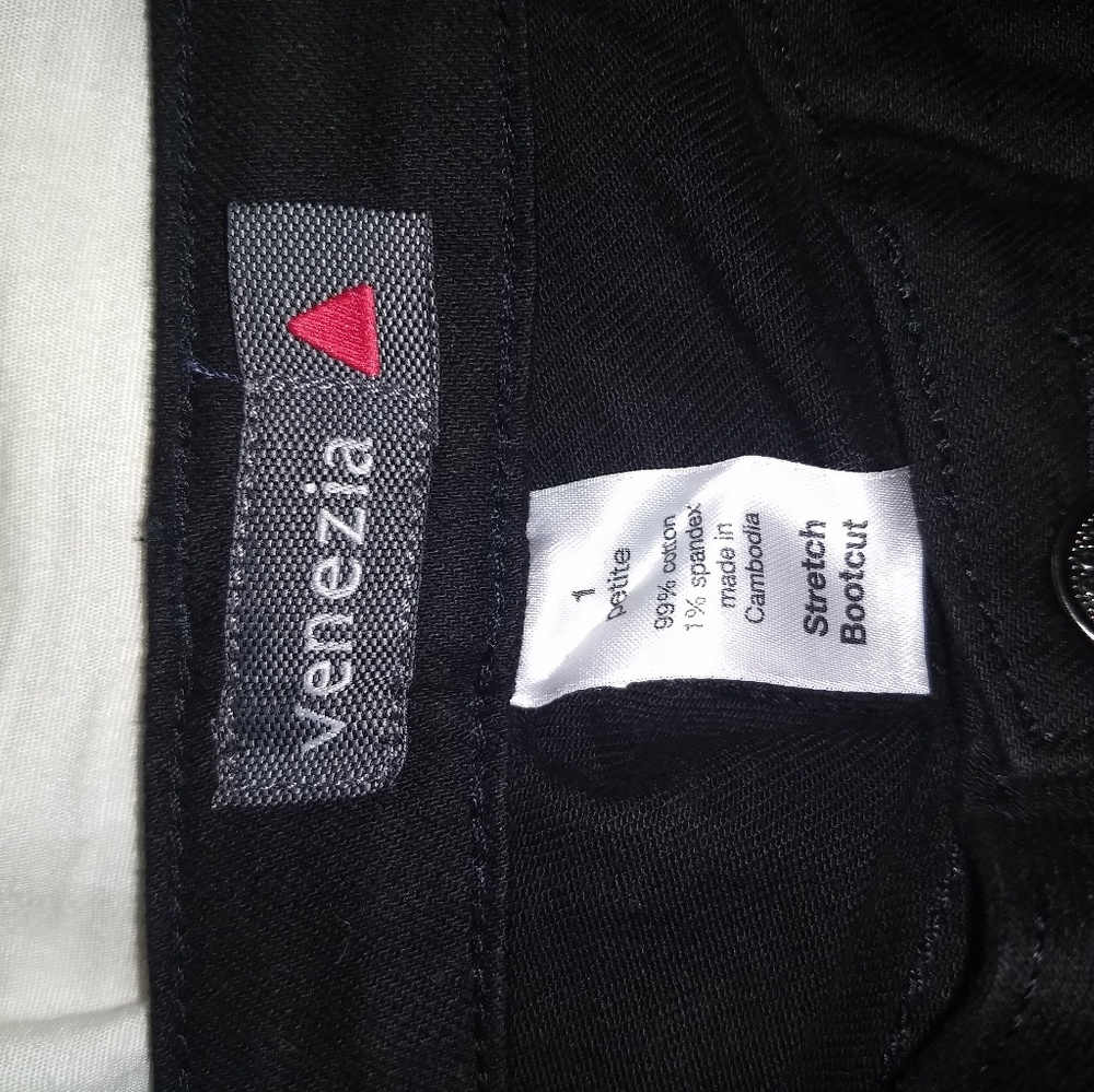 Black Venezia (from Lane Bryant) black boot cut jeans 32x29 NWOT - Picture 2 of 4